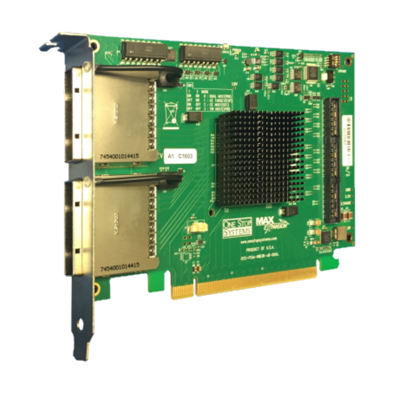 Host adapter for fiber PCIe Gen.3 x8 cables - 2 ports | XIMEA.com